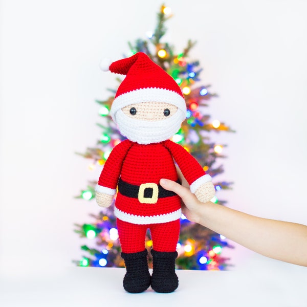 CROCHET PATTERN in English - Santa Claus - 16"/40 cm. tall - Amigurumi Toy - Christmas - Digital File - Instant PDF Download