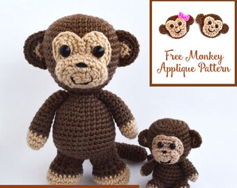Crochet Pattern - Monkey Lovers Bundle - Amigurumi Monkey - Animal Crochet - Crochet Toy- Applique - Instant PDF Download
