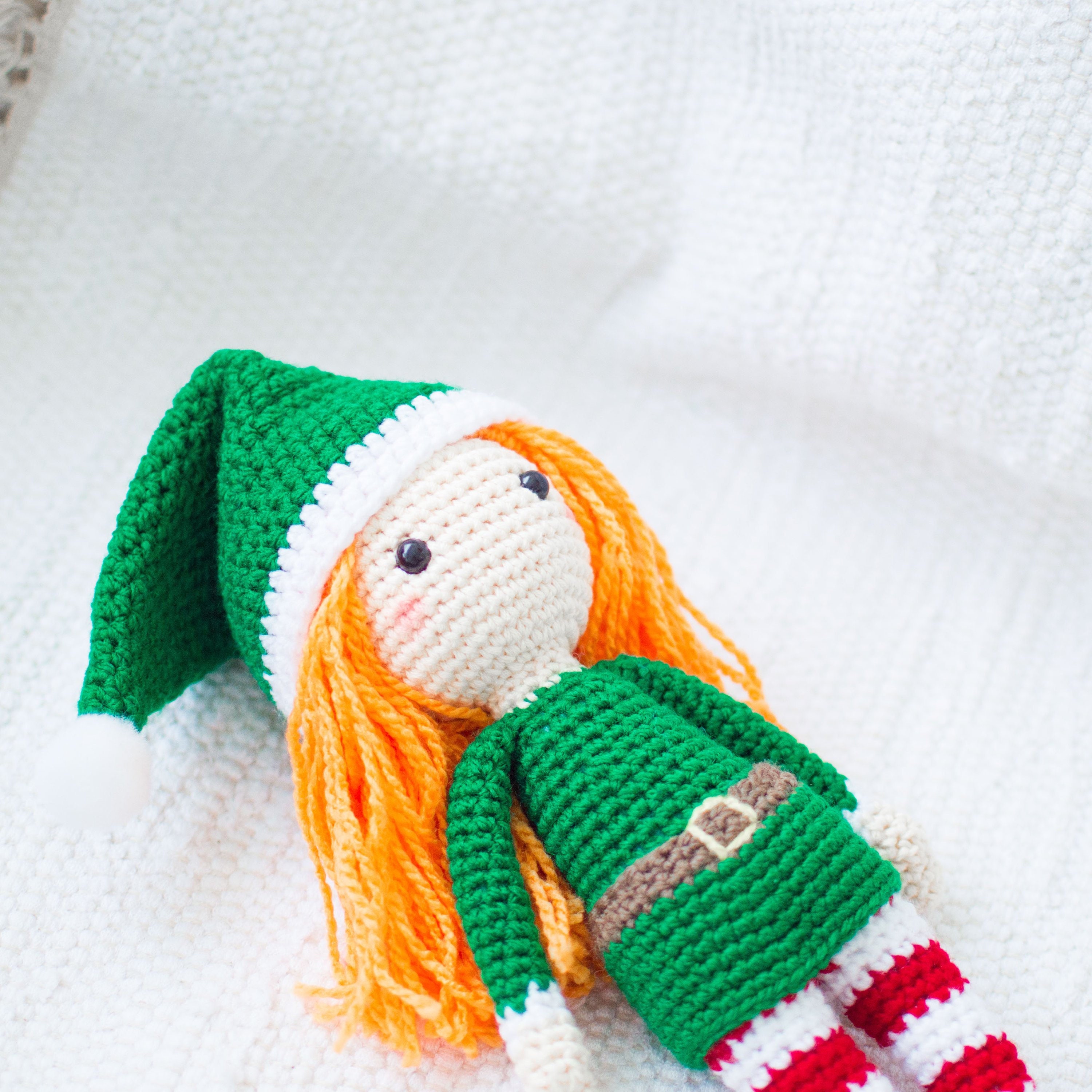 Patrón de Crochet en Inglés - Edna la Duende - 28 cm./11 in. - Muñeca ...