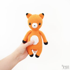 CROCHET PATTERN in English - Sweet Fox - Sweet Dreams Collection - 9.9 in./25 cm. tall - Amigurumi Animal - Instant PDF Download