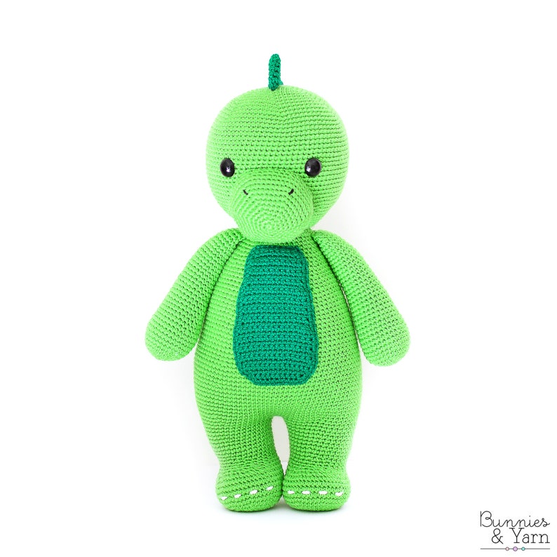 CROCHET PATTERN in English Danny the Big Dinosaur/Dragon 21 in./54 cm. tall Amigurumi Animal Instant PDF Download image 10