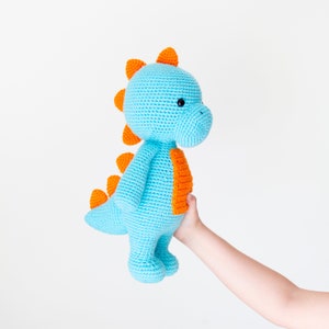 Bruce the Friendly Dinosaur Crochet Pattern in English and Spanish 14.5 in./37 cm. tall Amigurumi Pattern Instant PDF Download image 3