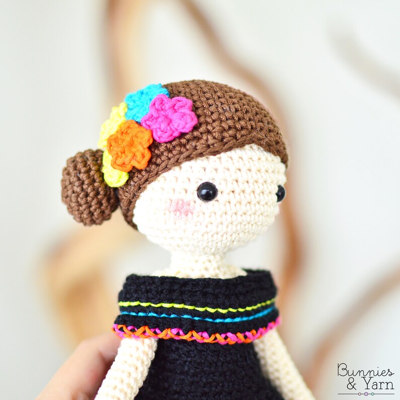 CROCHET PATTERN in English and Spanish Maria and Lucia 11 in./28 cm. tall Amigurumi Doll Crochet Toy Instant PDF Download image 8