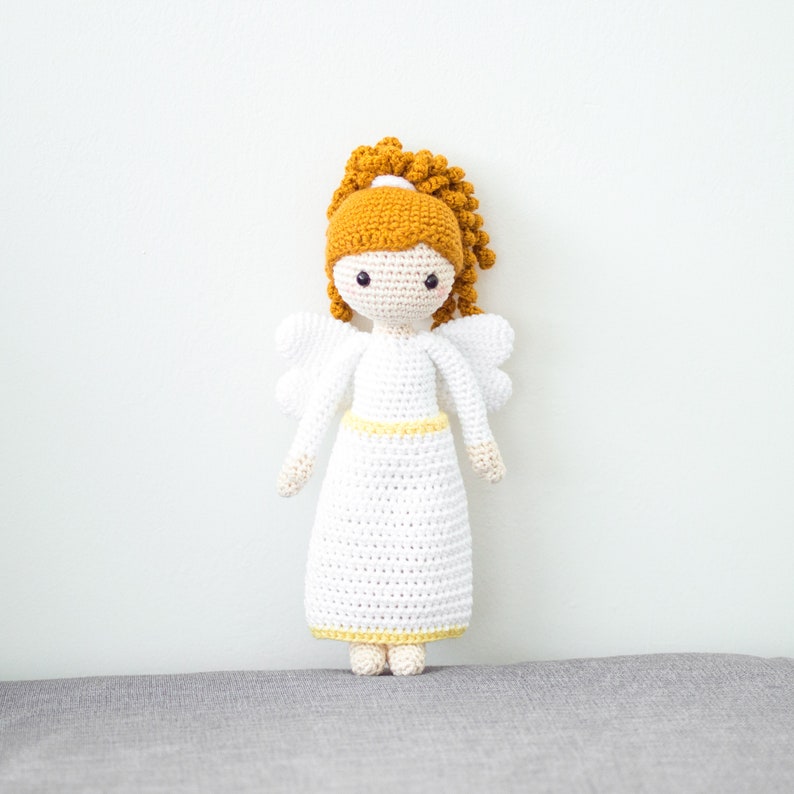 CROCHET PATTERN in English Emma the Angel Doll 11 in./28 cm. tall Amigurumi Doll Crochet Toy Instant PDF Download image 9