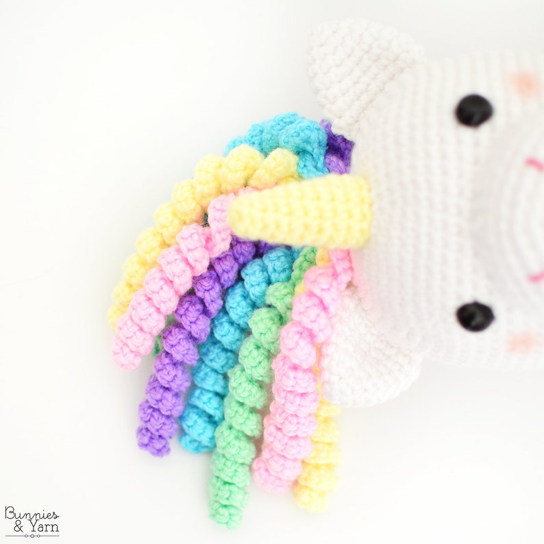 CROCHET PATTERN in English and Spanish Mimi the Friendly Unicorn 15/38 cm. tall Animal Amigurumi Kids Toy Instant PDF Download image 10
