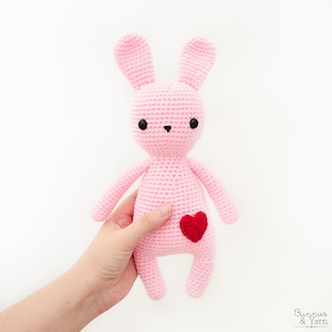 CROCHET PATTERN in English - Sweet Rabbit - Sweet Dreams Collection - 10.5 in./27 cm. tall - Amigurumi Animal - Instant PDF Download