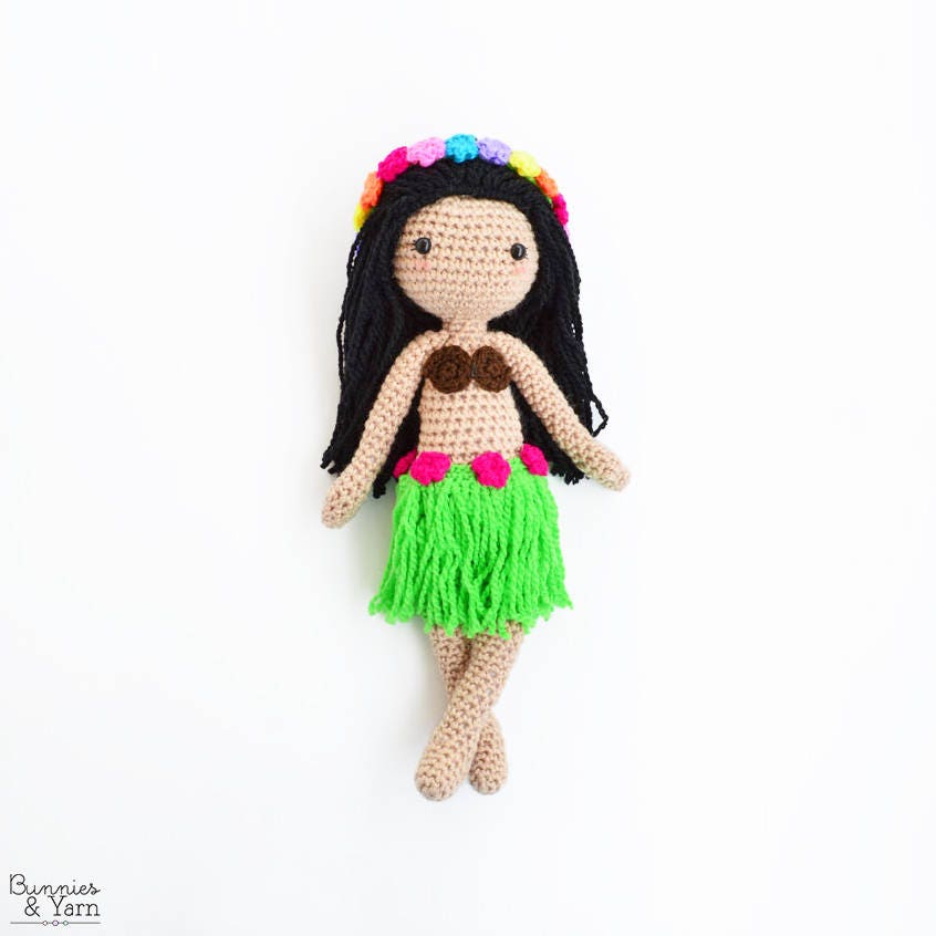 Hannah the Hawaiian Doll CROCHET PATTERN in English 11 - Etsy