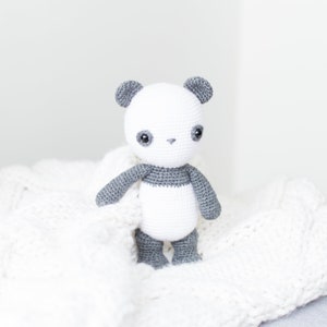 CROCHET PATTERN in English Bobby the Lovely Panda 9/23 cm. tall Amigurumi Animal Toy Instant PDF Download image 3