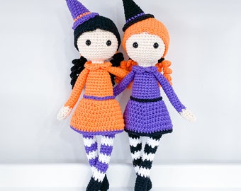 Amelia die kleine Hexe – Häkelanleitung auf Englisch, digitale Datei – Amigurumi-Puppe häkeln, PDF-Anleitung, Sofort-Download als PDF