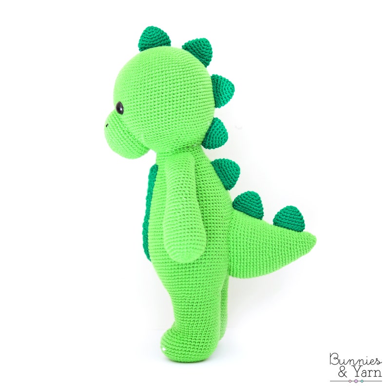 CROCHET PATTERN in English Danny the Big Dinosaur/Dragon 21 in./54 cm. tall Amigurumi Animal Instant PDF Download image 8