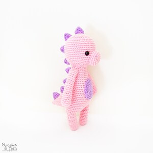 CROCHET PATTERN in English - Sweet Dinosaur - Sweet Dreams Collection - 9.5 in./24 cm. tall - Amigurumi Animal - Instant PDF Download image 4
