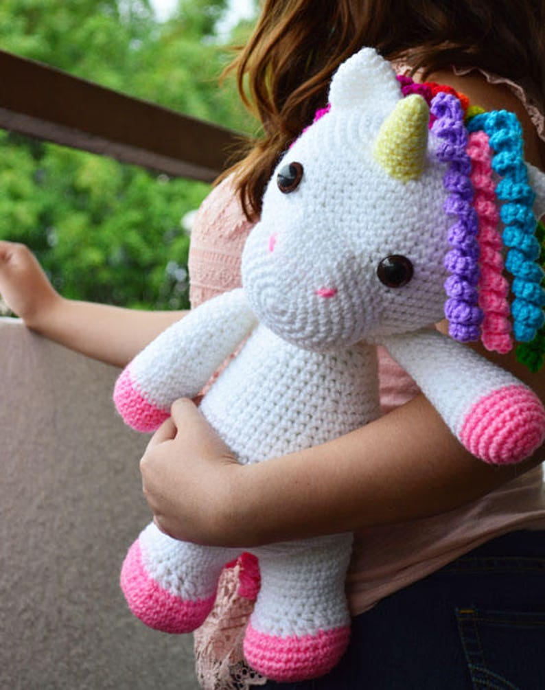 TWO CROCHET PATTERNS in English Betsy the Big Unicorn and Mimi the Friendly Unicorn Amigurumi Animal Instant Pdf Download image 3