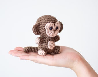 Cotton Grey/Brown Go handmade 80062 Monkey Jimmie 1 Learn to Crochet 16 x 7 x 22 cm 
