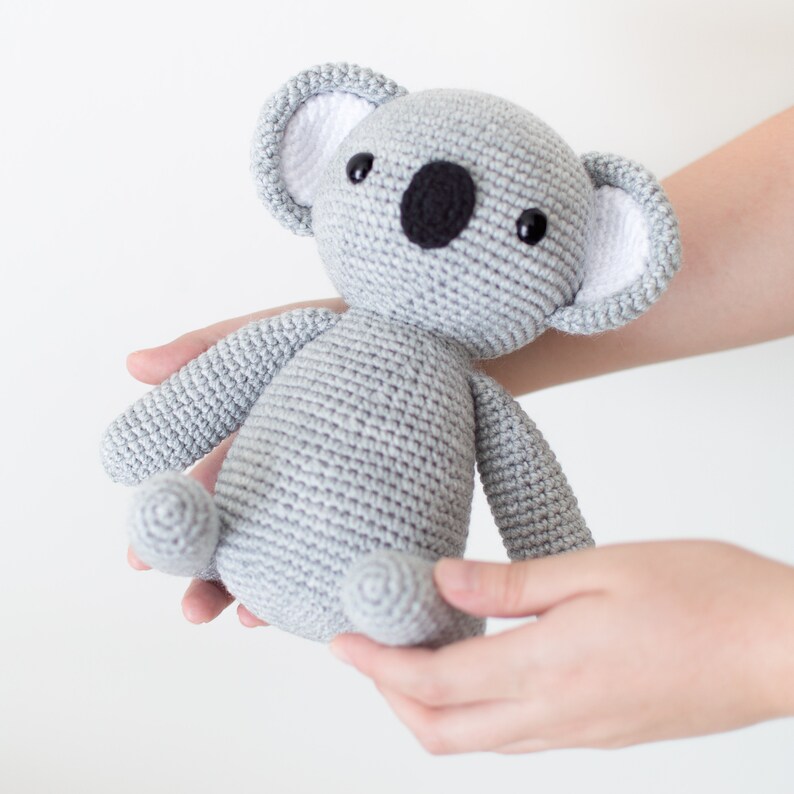 CROCHET PATTERN in English Rocco the Lovely Koala 7.6/19.5 cm. tall Amigurumi Animal Toy Instant PDF Download image 5