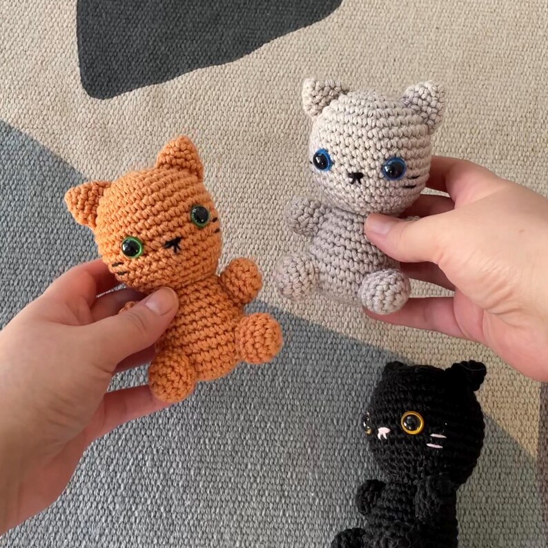 Katt - Baby #12 - Virkmönster för kattungar på engelska - Babykollektion - Amigurumi - Direkt PDF-nedladdning bild 2