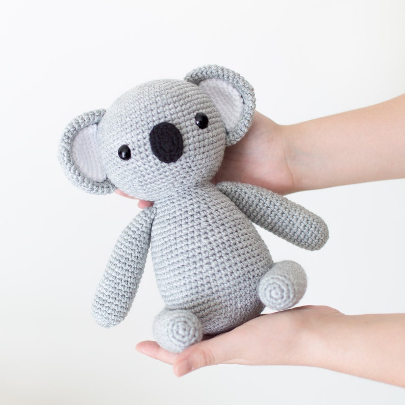 CROCHET PATTERN in English Rocco the Lovely Koala 7.6/19.5 cm. tall Amigurumi Animal Toy Instant PDF Download image 6