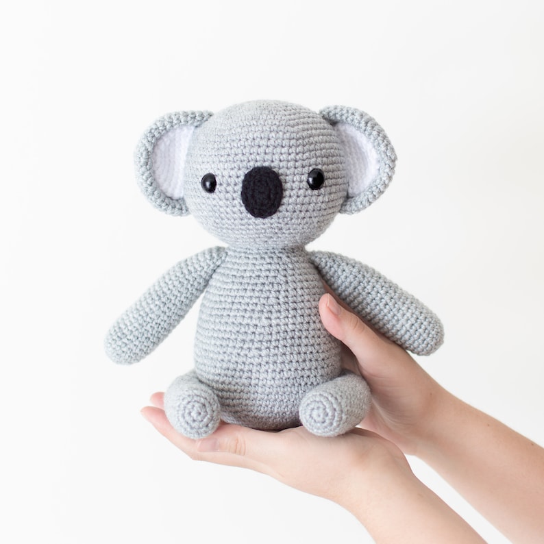 CROCHET PATTERN in English Rocco the Lovely Koala 7.6/19.5 cm. tall Amigurumi Animal Toy Instant PDF Download image 2