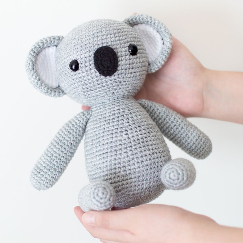 CROCHET PATTERN in English Rocco the Lovely Koala 7.6/19.5 cm. tall Amigurumi Animal Toy Instant PDF Download image 4