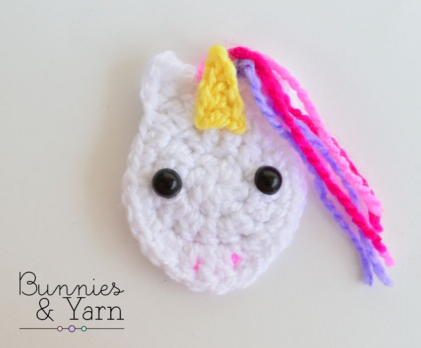 Crochet Pattern Unicorn Applique Crochet Unicorn Animals Etsy