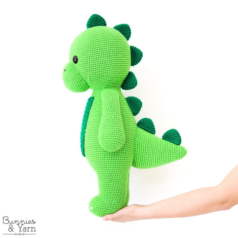 CROCHET PATTERN in English Danny the Big Dinosaur/Dragon 21 in./54 cm. tall Amigurumi Animal Instant PDF Download image 5