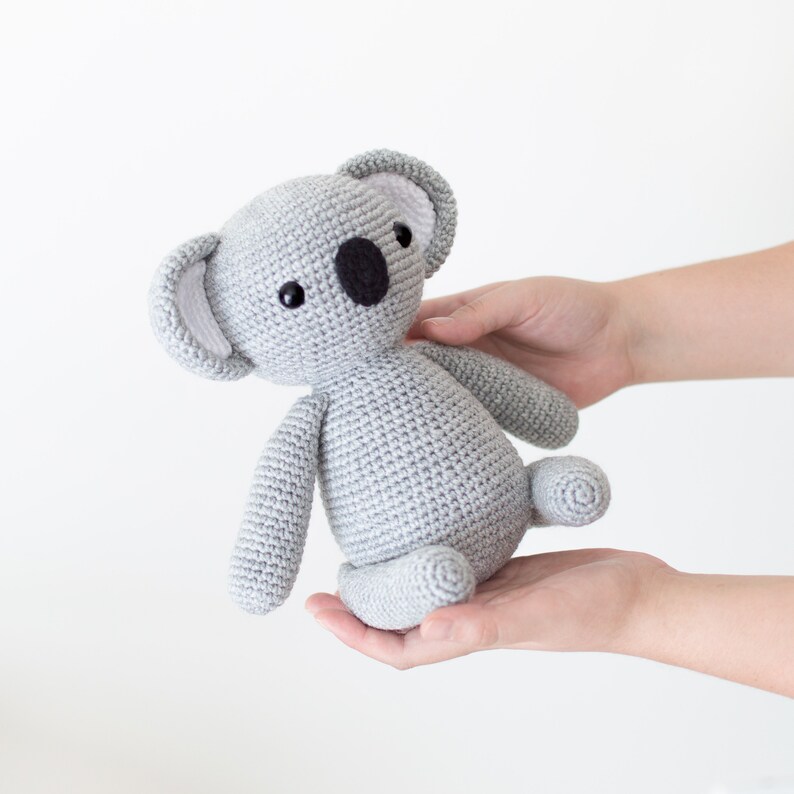 CROCHET PATTERN in English Rocco the Lovely Koala 7.6/19.5 cm. tall Amigurumi Animal Toy Instant PDF Download image 7