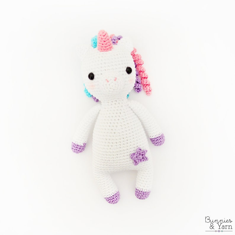 CROCHET PATTERN in English Sweet Unicorn Sweet Dreams Collection 9.5 in./24 cm. tall Amigurumi Animal Instant PDF Download image 3