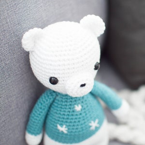 WZÓR SZYDEŁKOWY po angielsku - Słodki miś polarny - Kolekcja Sweet Dreams - 9 cali/23 cm wysokości - Zwierzę Amigurumi - Natychmiastowe pobranie pliku PDF zdjęcie 9