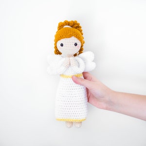 CROCHET PATTERN in English Emma the Angel Doll 11 in./28 cm. tall Amigurumi Doll Crochet Toy Instant PDF Download image 4
