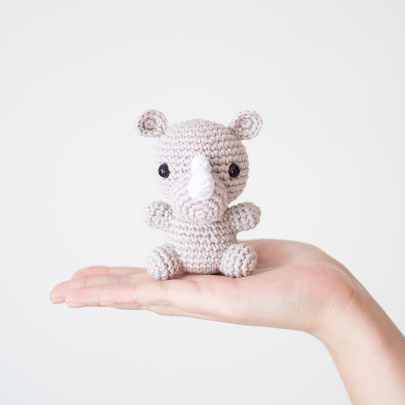 Rhino - Baby #39 - Crochet Pattern in English and Spanish - Babies Collection - Amigurumi - Instant PDF Download image 2
