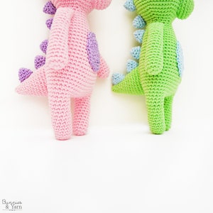 CROCHET PATTERN in English - Sweet Dinosaur - Sweet Dreams Collection - 9.5 in./24 cm. tall - Amigurumi Animal - Instant PDF Download image 6