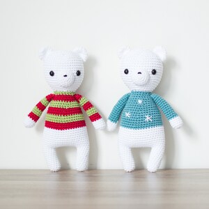 WZÓR SZYDEŁKOWY po angielsku - Słodki miś polarny - Kolekcja Sweet Dreams - 9 cali/23 cm wysokości - Zwierzę Amigurumi - Natychmiastowe pobranie pliku PDF zdjęcie 5