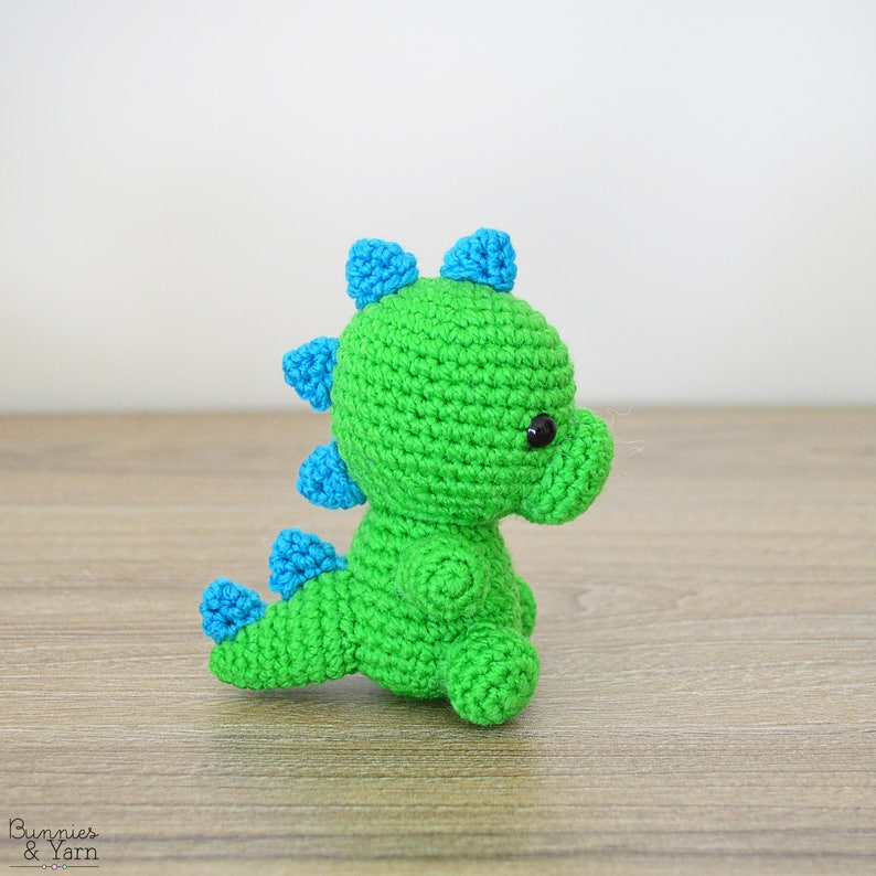 CROCHET PATTERN in English - Dinosaur - Baby #5 - Babies Collection - Amigurumi Toy - Instant PDF Download 