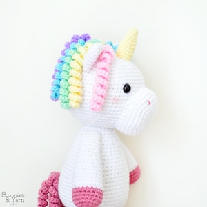 CROCHET PATTERN in English and Spanish Mimi the Friendly Unicorn 15/38 cm. tall Animal Amigurumi Kids Toy Instant PDF Download image 3