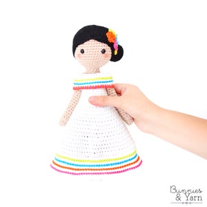 CROCHET PATTERN in English and Spanish Maria and Lucia 11 in./28 cm. tall Amigurumi Doll Crochet Toy Instant PDF Download image 5