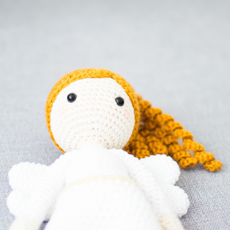 CROCHET PATTERN in English Emma the Angel Doll 11 in./28 cm. tall Amigurumi Doll Crochet Toy Instant PDF Download image 8