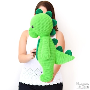 CROCHET PATTERN in English Danny the Big Dinosaur/Dragon 21 in./54 cm. tall Amigurumi Animal Instant PDF Download image 2