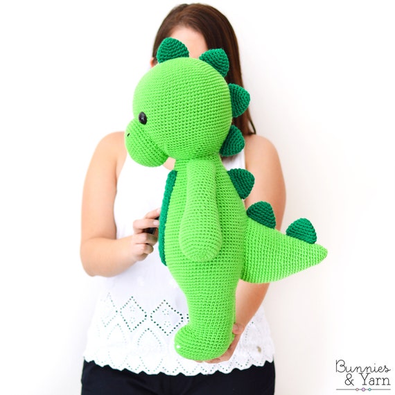 CROCHET PATTERN in English Danny the Big Dinosaur dragon 21 In. 54