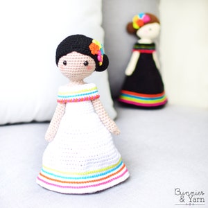 CROCHET PATTERN in English and Spanish Maria and Lucia 11 in./28 cm. tall Amigurumi Doll Crochet Toy Instant PDF Download image 10