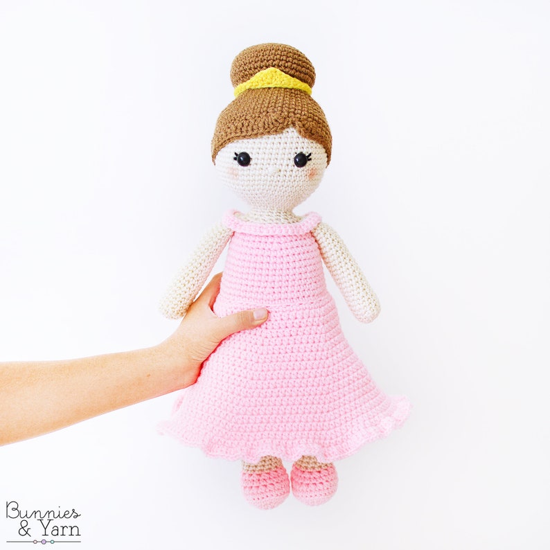 CROCHET PATTERN in English Lillian the Princess Doll 18 in./45 cm. tall Amigurumi Doll Instant PDF Download image 2