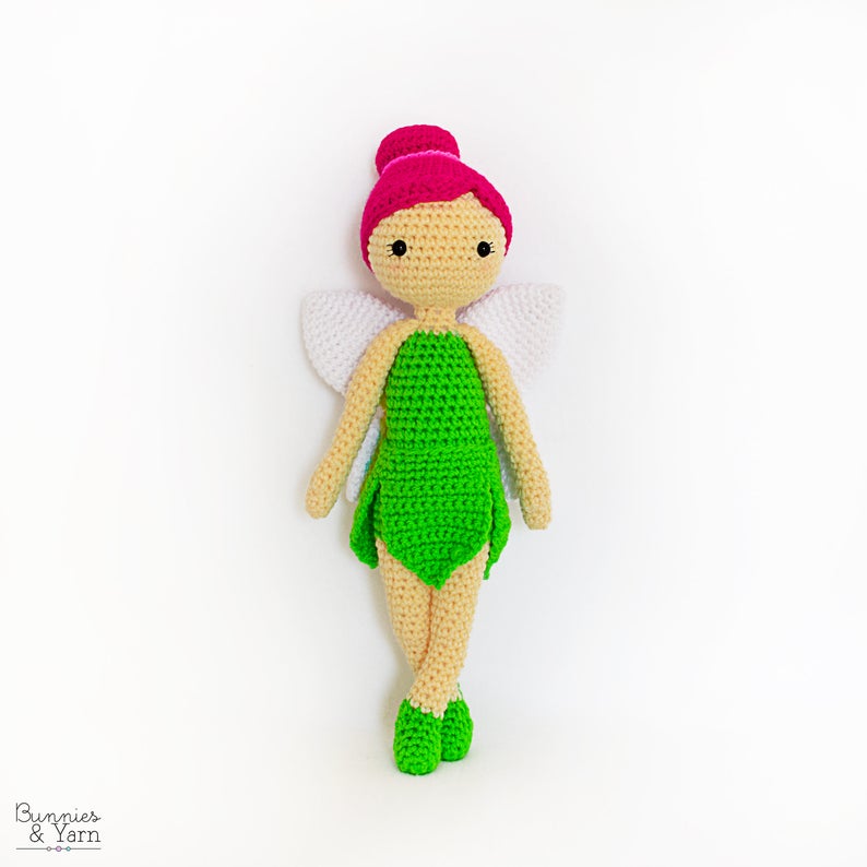 CROCHET PATTERN in English Felicia the Fairy Doll 11 in./28 cm. tall Amigurumi Doll Crochet Toy Instant PDF Download image 3