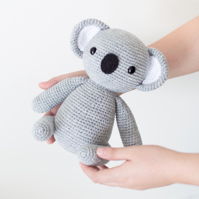 CROCHET PATTERN in English Rocco the Lovely Koala 7.6/19.5 cm. tall Amigurumi Animal Toy Instant PDF Download image 9