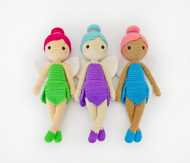 CROCHET PATTERN in English Felicia the Fairy Doll 11 in./28 cm. tall Amigurumi Doll Crochet Toy Instant PDF Download image 5