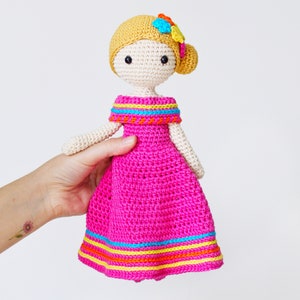 CROCHET PATTERN in English and Spanish Maria and Lucia 11 in./28 cm. tall Amigurumi Doll Crochet Toy Instant PDF Download image 3