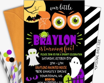 Halloween Birthday Invitation | Halloween Party Invitation |  | Halloween Party | Printable Invitation | Digital Invite | Design 18044