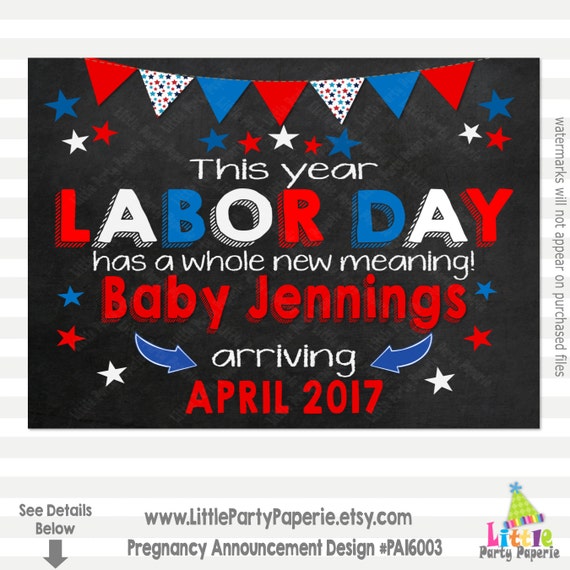 Labor Working day Being pregnant Announcement Being pregnant Explain Indication picture regarding Closed for Labor Day Printable Sign titled Labor Working day Being pregnant Announcement Being pregnant Make clear Indication