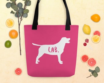 Personalized Labrador Retriever Tote Bag, Custom Labrador Retriever Tote Bag, Dog Mom Tote Bag, Dog Lover Tote Bag, Tote Bag for Women, Lab