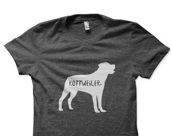 Rottweiler Silhouette Shirt | Custom Dog Name Gift