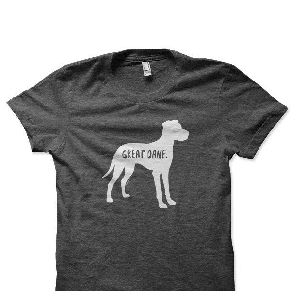 Great Dane Custom Shirt for Dog Lovers, Personalized Pet Name Tee, Great Dane Mom Gift, Dog Owner Casual Wear, Unisex Cotton Blend T-Shirt