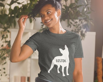 Boston Terrier Shirt | Custom Dog Shirt | Dog Owner Gift | Boston Terrier Gifts | Boston Terrier Mom Shirt | Fur Mom Shirt | Dog Lover Shirt