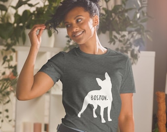 Boston Terrier Mom Shirt Personalized | Custom Boston Terrier Dog Mom T-Shirt, Dog Lover Gift